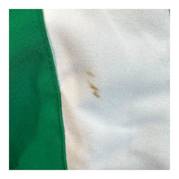 Russell Green & White Team Issue Jacket M Blank Stripe Vintage Windbreaker READ - Picture 3 of 6